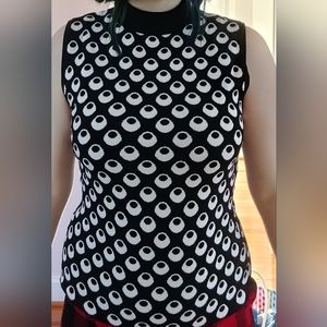 Alt emo Y2K eye eyeball shirt turtleneck